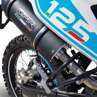 Pot echappement compatible avec Malaguti Dune 125 2021-2023, Furore Evo4 Nero, Pot Échappement slip-on homologué, légal, avec db killer amovible, tuyau de liaison et catalyseur 