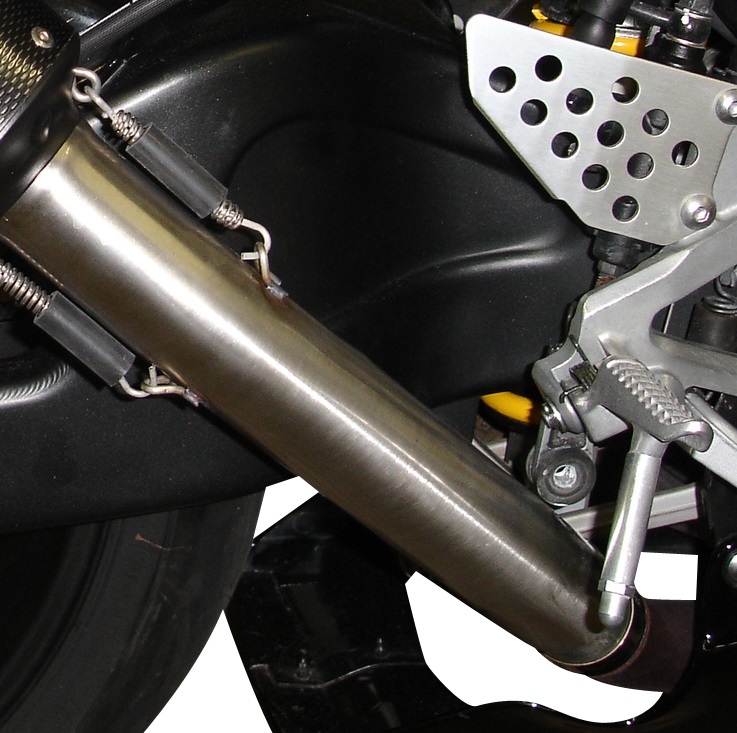 Pot echappement compatible avec Honda Vtr 1000 Sp-2 RC51 2002-2006, M3 Inox , Paire de pot d'échappement homologuées, livrées avec db killer amovible et raccords spécifiques 