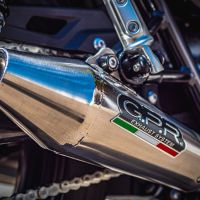 Pot echappement compatible avec Triumph Street Twin 900 2020-2021, Vintacone, Paire de pot d'échappement homologuées, livrées avec db killer amovible et raccords spécifiques 