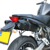 Pot echappement compatible avec Ktm Superduke 990 - R ( LC8) 2004-2012, Furore Nero, Paire de pot d'échappement homologuées, livrées avec db killer amovible et raccords spécifiques 