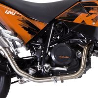 Pot echappement compatible avec Ktm Supermoto 690 2007-2009, Powercone Evo, Homologué et légal, système d'échappement complet, avec db killer amovible 