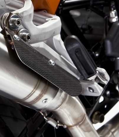 Pot echappement compatible avec Ktm Supermoto 690 2007-2009, Powercone Evo, Homologué et légal, système d'échappement complet, avec db killer amovible 