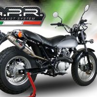 Pot echappement compatible avec Suzuki Rv 200 Van Van 2016-2017, Deeptone Inox, Échappement légal, homologué,silencieux avec db killer amovible et tuyau de liaison spécifique 