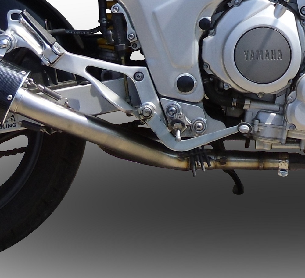 Pot echappement compatible avec Yamaha Tdm 850 1991-2001, Furore Nero, Paire de pot d'échappement homologuées, livrées avec db killer amovible et raccords spécifiques 