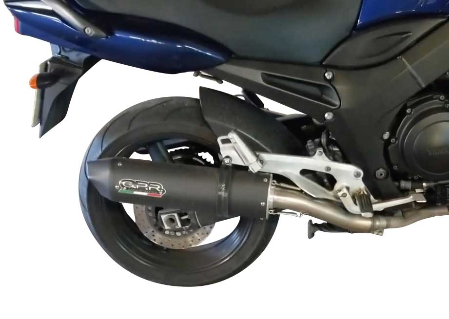 Pot echappement compatible avec Yamaha Tdm 900 2002-2014, Furore Nero, Paire de pot d'échappement homologuées, livrées avec db killer amovible, catalyseurs et raccords spécifiques 