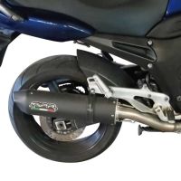 Pot echappement compatible avec Yamaha Tdm 900 2002-2014, Furore Nero, Paire de pot d'échappement homologuées, livrées avec db killer amovible, catalyseurs et raccords spécifiques 