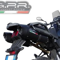 Pot echappement compatible avec Yamaha Xt 660 Z Teneré 2008-2016, Furore Nero, Paire de pot d'échappement homologuées, livrées avec db killer amovible et raccords spécifiques 