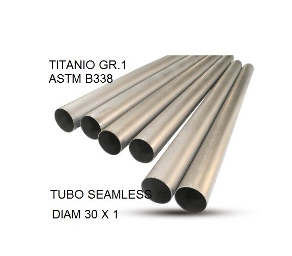Pot echappement compatible avec Cafè Racer Cafè Racer 1-, Tubo titanio seamless D. 30mm X 1mm L.1000mm, 
