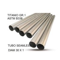 Pot echappement compatible avec Cafè Racer Cafè Racer 1-, Tubo titanio seamless D. 30mm X 1mm L.1000mm, 