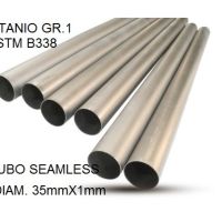 Pot echappement compatible avec Cafè Racer Cafè Racer 1-, Tubo titanio seamless D. 35mm X 1mm L.1000mm, 