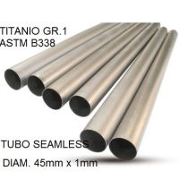 Pot echappement compatible avec Cafè Racer Cafè Racer 1-, Tubo titanio seamless D. 45mm X 1mm L.1000mm, 