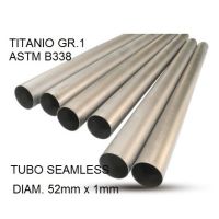 Pot echappement compatible avec Cafè Racer Cafè Racer 1-, Tubo titanio seamless D. 52mm X 1mm L.1000mm, 