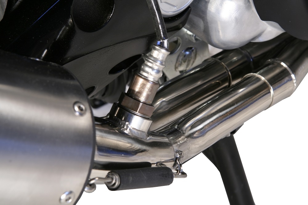 Pot echappement compatible avec Yamaha T-Max 500 2001-2011, Gpe Ann. Poppy, Homologué et légal, système d'échappement complet, avec db killer amovible 