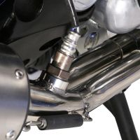 Pot echappement compatible avec Yamaha T-Max 500 2001-2011, Gpe Ann. Poppy, Homologué et légal, système d'échappement complet, avec db killer amovible 