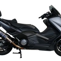 GPR pot echappement compatible avec  Yamaha T-Max 560 2020-2021, Furore Nero, Pot d'échappement complet racing, compris de collecteur et db killer amovible, sans homologation 
