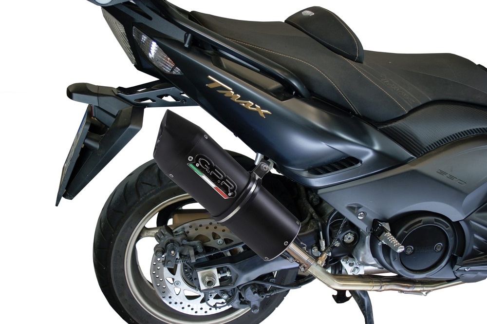 Pot echappement compatible avec Yamaha T-Max 500 2001-2011, Furore Nero, Homologué et légal, système d'échappement complet avec catalyseur et db killer amovible 