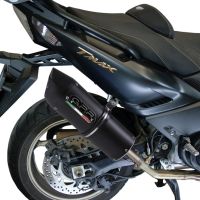 Pot echappement compatible avec Yamaha T-Max 500 2001-2011, Furore Nero, Homologué et légal, système d'échappement complet avec catalyseur et db killer amovible 
