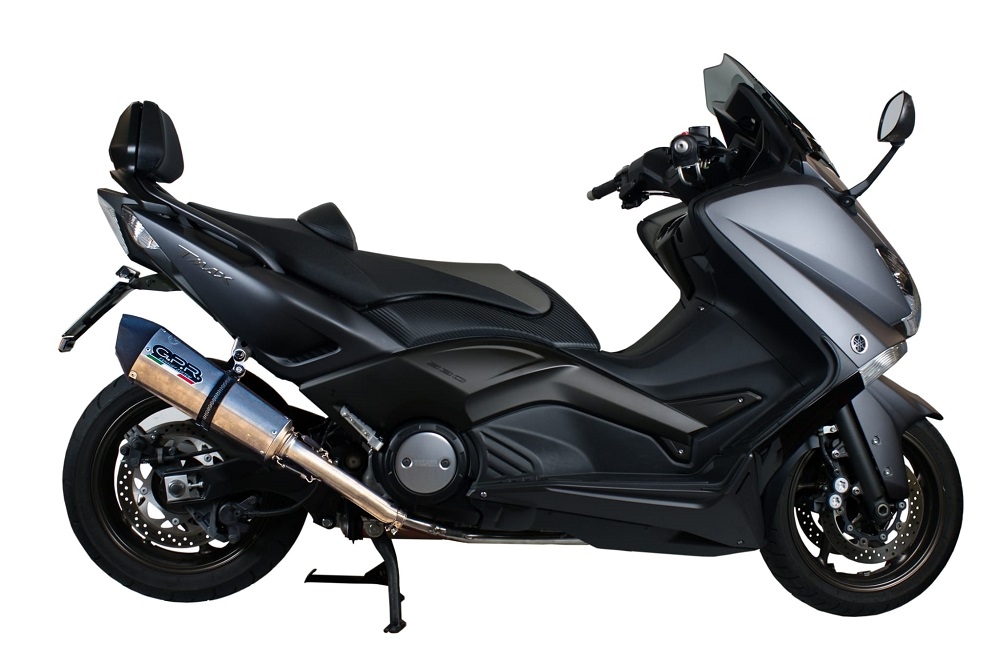 GPR pot echappement compatible avec  Yamaha T-Max 530 2012-2016, New Grand Prix Evo Titanium, Homologué et légal, système d'échappement complet avec catalyseur et db killer amovible 