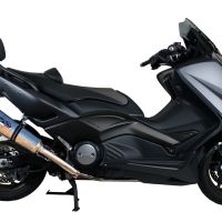 GPR pot echappement compatible avec  Yamaha T-Max 530 2012-2016, New Grand Prix Evo Titanium, Homologué et légal, système d'échappement complet avec catalyseur et db killer amovible 