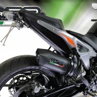 Pot echappement compatible avec Ktm Duke 790 2021-2024, Furore Nero, Pot échappement racing, avec les tuyaux de liaison, article sans homologation 