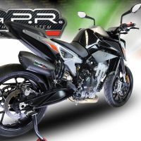 GPR pot echappement compatible avec  Ktm Duke 790 2021-2024, New Grand Prix Evo Black Titanium, Échappement légal, homologué,silencieux avec db killer amovible et tuyau de liaison spécifique 