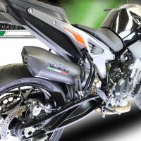 GPR pot echappement compatible avec  Ktm Duke 790 2021-2024, New Grand Prix Evo Black Titanium, Échappement légal, homologué,silencieux avec db killer amovible et tuyau de liaison spécifique 