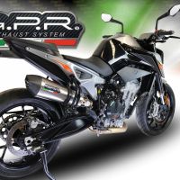 Pot echappement compatible avec Ktm Duke 790 2017-2020, GP Evo4 Titanium, Échappement légal, homologué,silencieux avec db killer amovible et tuyau de liaison spécifique 