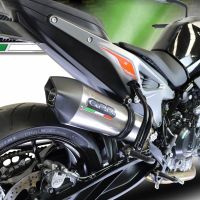 Pot echappement compatible avec Ktm Duke 790 2017-2020, GP Evo4 Titanium, Échappement légal, homologué,silencieux avec db killer amovible et tuyau de liaison spécifique 