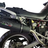 Pot echappement compatible avec Honda Transalp Xl 600 V 1996-1999, Furore Nero, Échappement légal, homologué,silencieux avec db killer amovible et tuyau de liaison spécifique 