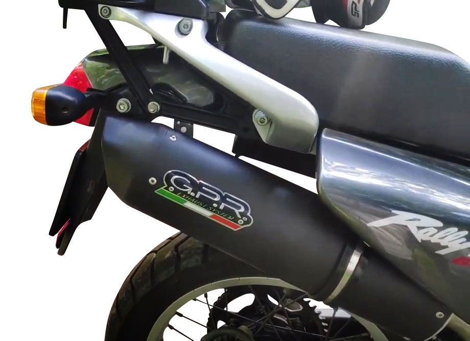 Pot echappement compatible avec Honda Transalp Xl 600 V 1996-1999, Furore Nero, Échappement légal, homologué,silencieux avec db killer amovible et tuyau de liaison spécifique 