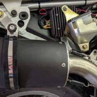 Pot echappement compatible avec Honda Transalp Xl 600 V 1996-1999, Satinox , Échappement légal, homologué,silencieux avec db killer amovible et tuyau de liaison spécifique 