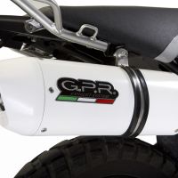 Pot echappement compatible avec Yamaha Tricker 250 2005-2008, Albus Ceramic, Échappement légal, homologué,silencieux avec db killer amovible et tuyau de liaison spécifique 
