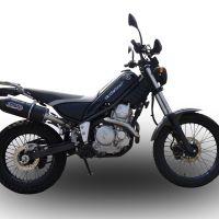 Pot echappement compatible avec Yamaha Tricker 250 2005-2008, Furore Nero, Homologué et légal, système d'échappement complet, avec db killer amovible 