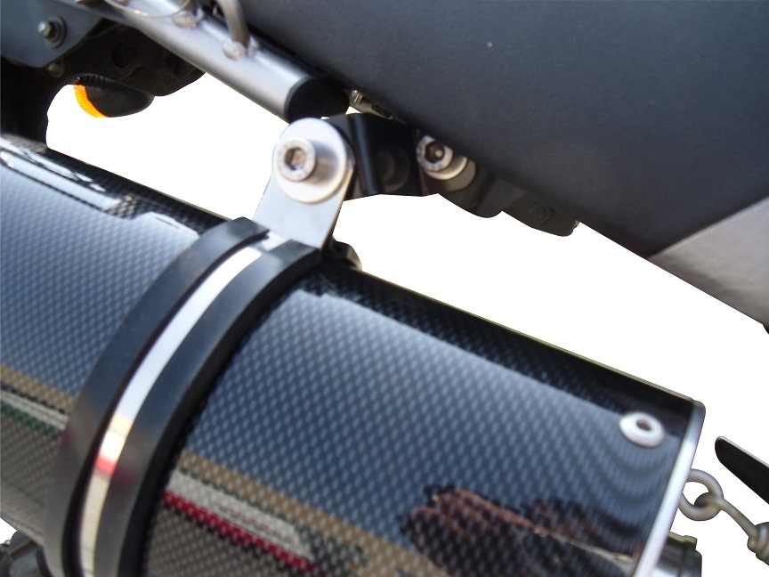 Pot echappement compatible avec Yamaha Tricker 250 2005-2008, Albus Ceramic, Homologué et légal, système d'échappement complet, avec db killer amovible 