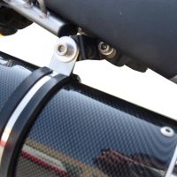 Pot echappement compatible avec Yamaha Tricker 250 2005-2008, Albus Ceramic, Homologué et légal, système d'échappement complet, avec db killer amovible 