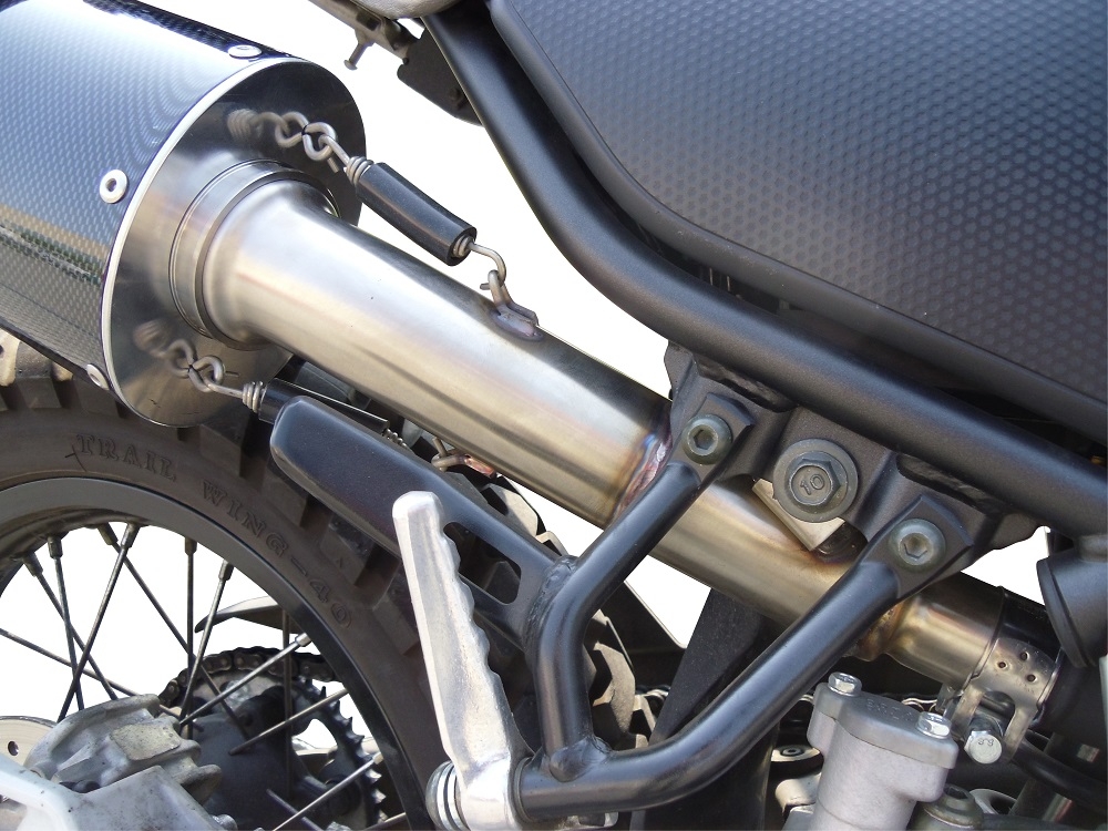 Pot echappement compatible avec Yamaha Tricker 250 2005-2008, Albus Ceramic, Échappement légal, homologué,silencieux avec db killer amovible et tuyau de liaison spécifique 