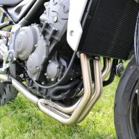 Pot echappement compatible avec Triumph Trident 660 2021-2024, Powercone Evo, Homologué et légal, système d'échappement complet avec catalyseur et db killer amovible 