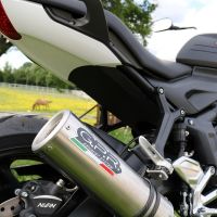 Pot echappement compatible avec Triumph Trident 660 2021-2024, M3 Inox , Homologué et légal, système d'échappement complet avec catalyseur et db killer amovible 