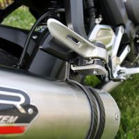 Pot echappement compatible avec Triumph Trident 660 2021-2024, M3 Titanium Natural, Homologué et légal, système d'échappement complet avec catalyseur et db killer amovible 