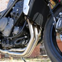 Pot echappement compatible avec Triumph Tiger Sport 660 2022-2024, M3 Poppy , Homologué et légal, système d'échappement complet avec catalyseur et db killer amovible 