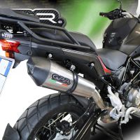 Pot echappement compatible avec Benelli Trk 502 X 2021-2024, GP Evo4 Titanium, Échappement légal, homologué,silencieux avec db killer amovible et tuyau de liaison spécifique 