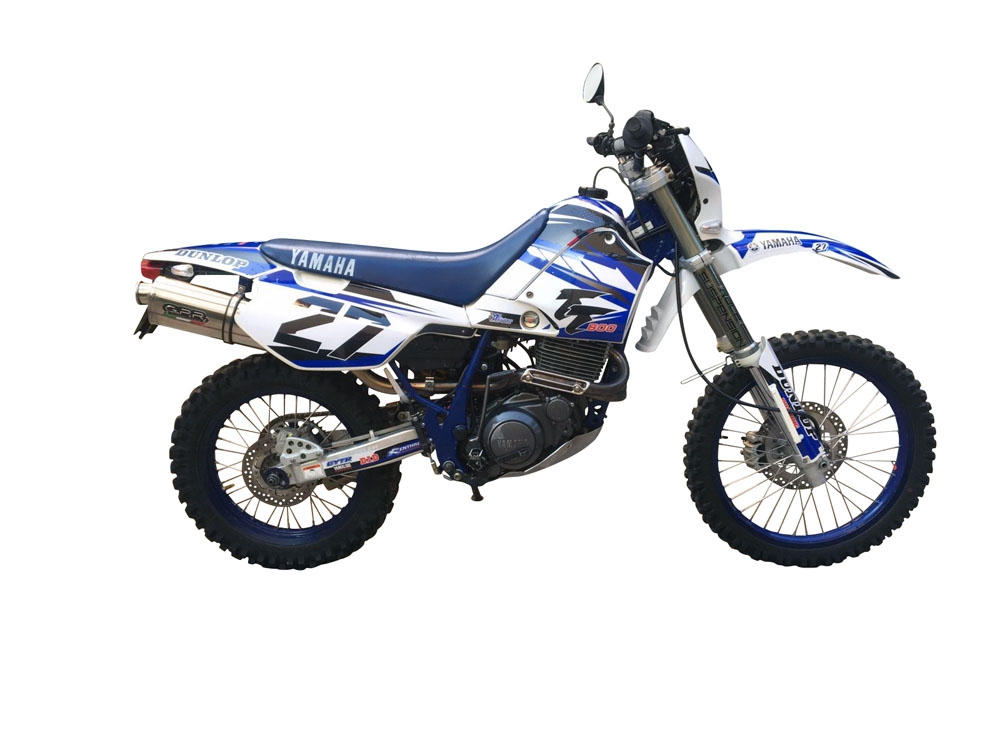 Pot echappement compatible avec Yamaha Tt 600 1983-1997, Trioval, Échappement légal, homologué,silencieux avec db killer amovible et tuyau de liaison spécifique 