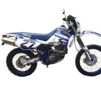 Pot echappement compatible avec Yamaha Tt 600 1983-1997, Trioval, Échappement légal, homologué,silencieux avec db killer amovible et tuyau de liaison spécifique 