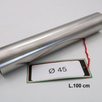 Pot echappement compatible avec Cafè Racer Cafè Racer 1-, Tubo inox D. 45mm X 1mm L.1000mm, 