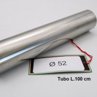 Pot echappement compatible avec Cafè Racer Cafè Racer 1-, Tubo inox D. 52mm X 1mm L.1000mm, 