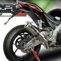 Pot echappement compatible avec Aprilia Tuono 1100 V4 Rr 2017-2020, M3 Titanium Natural, Échappement légal, homologué,silencieux avec catalyseur, db killer amovible et tuyau de liaison spécifique 