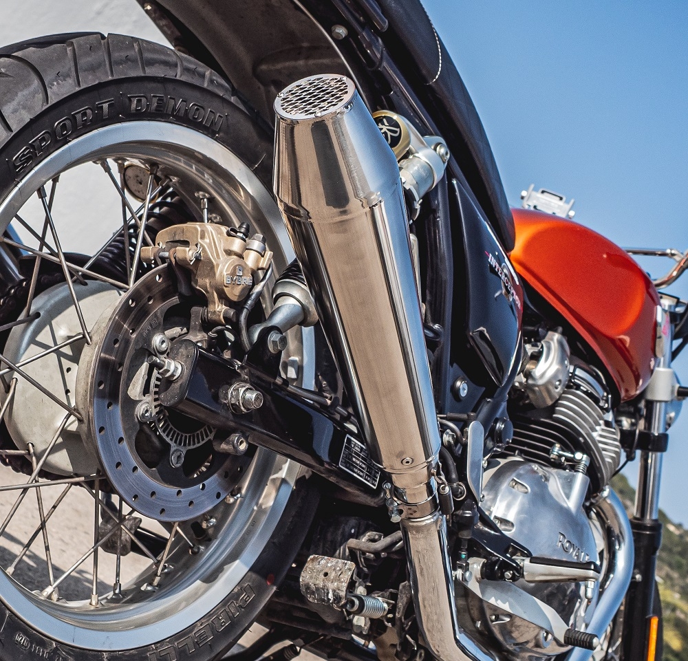 Pot echappement compatible avec Bmw R 1100 Gs -R-RT 1994-1998, Ultracone Inox Cafè Racer, Silencieux Homologué Universel,avec db killer amovible sans Tube de liaison 