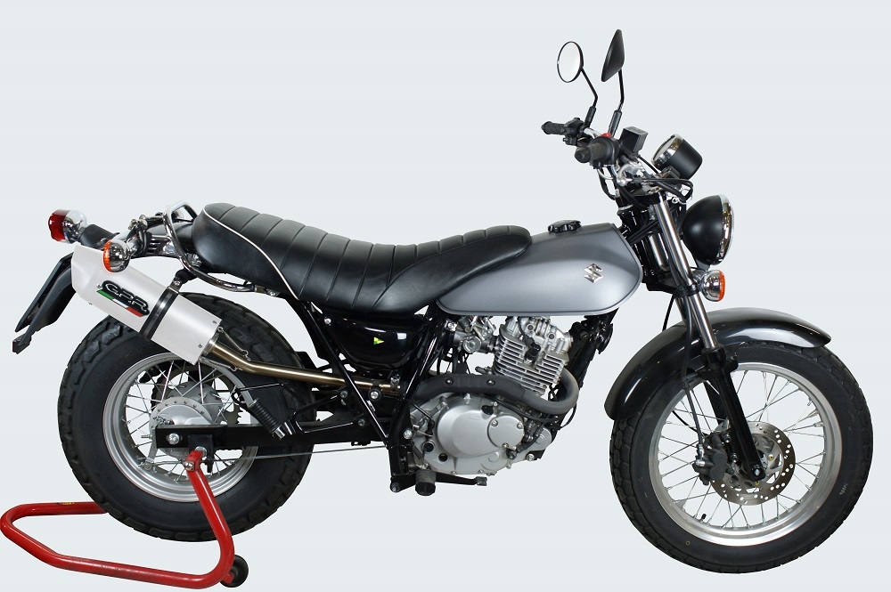 Pot echappement compatible avec Suzuki Rv 125 Van Van 2003-2017, Albus Ceramic, Pot Échappement slip-on homologué, légal, avec db killer amovible, tuyau de liaison et catalyseur 