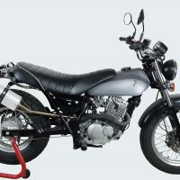 Pot echappement compatible avec Suzuki Rv 125 Van Van 2003-2017, Albus Ceramic, Pot Échappement slip-on homologué, légal, avec db killer amovible, tuyau de liaison et catalyseur 