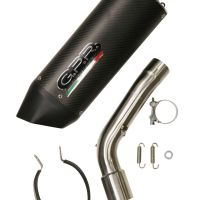 Pot echappement compatible avec Kawasaki Versys 1000 I.E. 2021-2024, Furore Evo4 Nero, Échappement légal, homologué,silencieux avec db killer amovible et tuyau de liaison spécifique 
